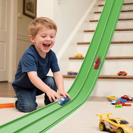Flexibele Racebaan - Autobaan Speelgoed - Kinderen Spelen - Sterke Zuignappen - 15 voet - Multi