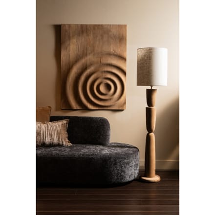 PTMD Staande Lamp Lorinne - 29x29x125 cm - Hout - Naturel
