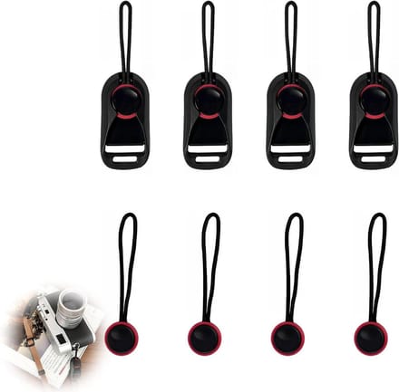 Riemconnector Set - Camera Bevestiging - Snelle Camera Wissel - Universele Pasvorm - 4 Stuks - Zwart