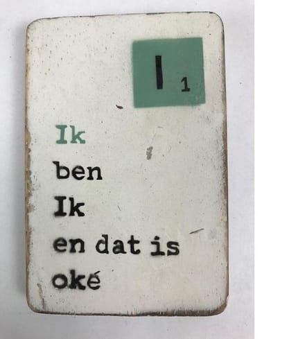 Houten Magneet 6x9 cm Ik