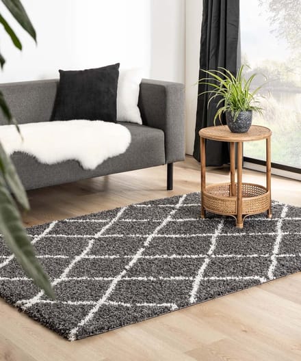 Berber vloerkleed - Habitat grijs/wit 80x150