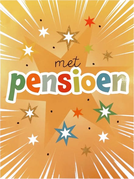Wenskaart XL - Met Pensioen - Met Envelop - Per Stuk