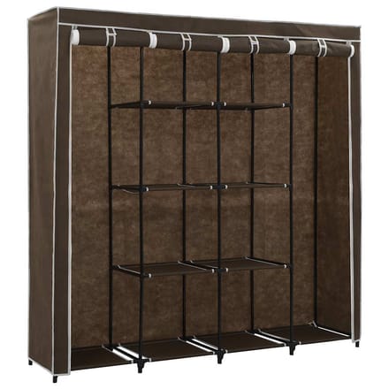vidaXL - Kledingkast - met - 4 - vakken - 175x45x170 - cm - bruin