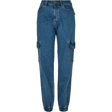 Urban Classics - Organic Stretch Denim Cargobroek - Taille, 29 inch - Blauw