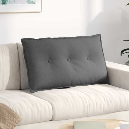 vidaXL - Rugkussen - Donkergrijs - 200 - x - 19 - x - 50 - cm - Stof