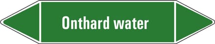 Onthard water leidingmarkering op vel 179 x 37 mm - 5 per vel