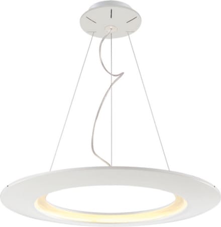 LED Hanglamp - Hangverlichting - Concepty - 35W - Natuurlijk Wit 4000K - Wit Aluminium