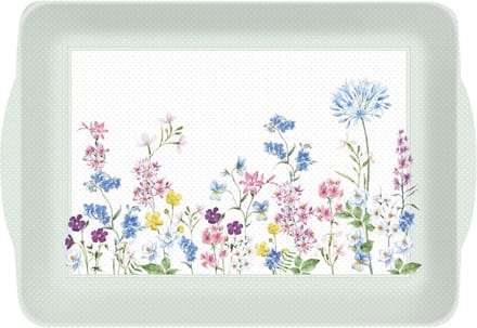 Dekoratief | Dienblad m/handvaten 'Floraison', pvc, 46x32cm | A231050