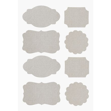 Papieren sticker "Labels"  - Zilver