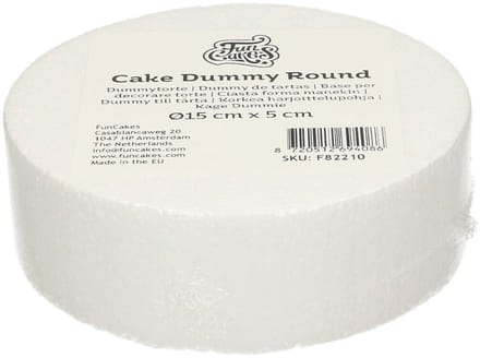 FunCakes Taart Dummy - Piepschuim Blok - Rond - Ø15 cm x 5 cm