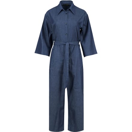 Indigo katoenen jumpsuit