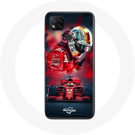 Coque - Formule 1 - Xiaomi Redmi 9C - Rouge - Sebastian Vettel - Rigide rouge