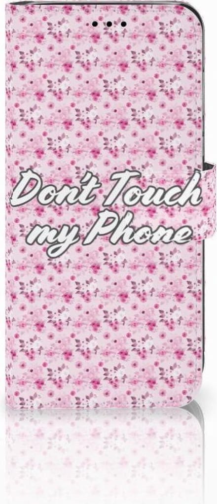 Huawei P20 Lite Portemonnee Hoesje Flowers Pink DTMP