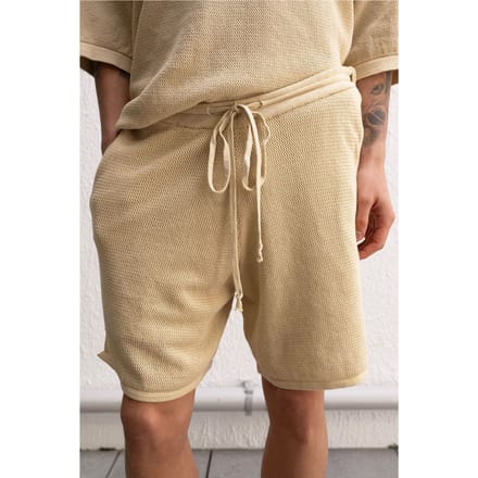 Gelaagde Gebreide Sweatshorts met Midden Taille