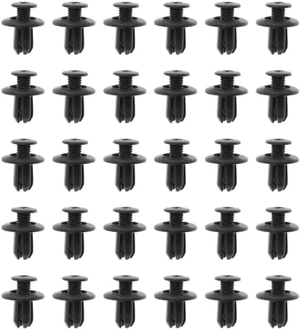 30PCS 8mm Plastic Rivet Panel Clips voor Auto - Push-Type Retainers voor Bumper, Fender en Carrosserie Trim