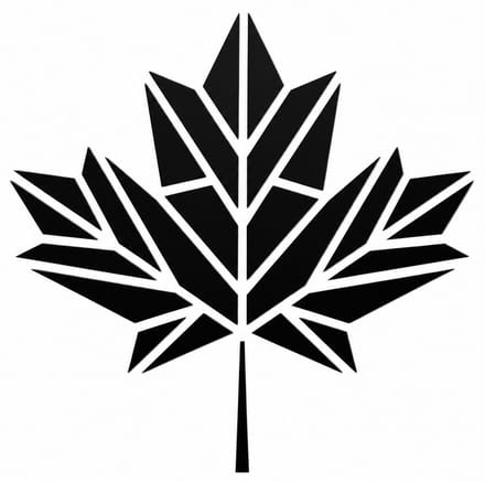 Houten wanddecoratie - Esdoornblad - Maple Leaf Black - Maat M - 50cm x 55cm