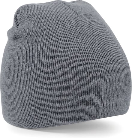 Beechfield Beanie Wintermuts - grijs - warme gebreide muts - volwassenen - 100% polyacryl