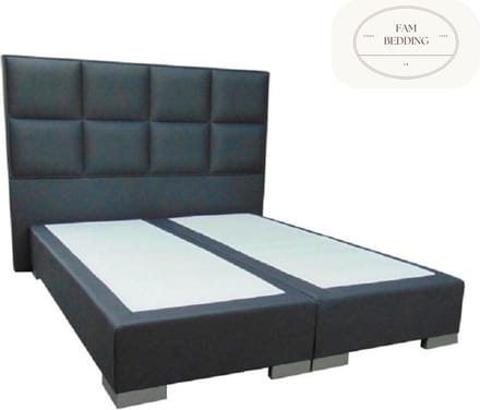 Boxspring Taha Zonder matras Antraciet 140x200