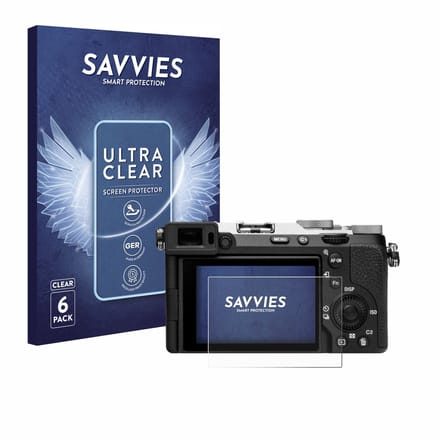 Savvies - Screenprotector voor Sony Alpha 7C II - Folie Beschermfolie transparant 6 Stuks