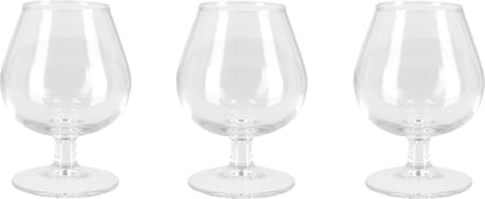 Gerimport Cognac glazen - 6x stuks - 250 ml - transparant - voetglazen