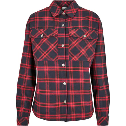 Urban Classics - Oversized Blouse - S - Blauw/Rood
