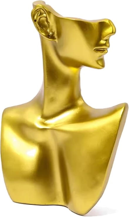 Sieraden Display Stand - Juweliershouder Buste - Sieraden Presenteren - Stabiele Buste - 135 x 19 cm - Goud