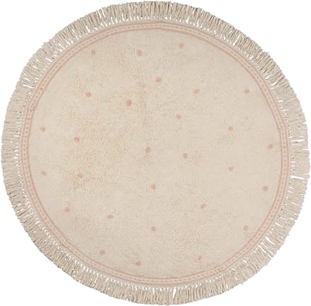 Tapis Petit Emma Dots Vloerkleed Pink 130 x 130 cm