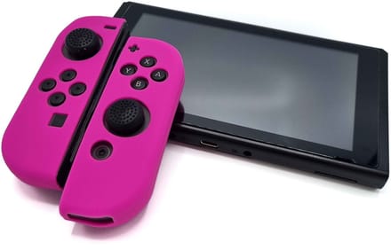 Gadgetpoint - Hoesjes & Skins voor Nintendo Switch 1 - Performance Gaming Case - Soft Grip Covers - Anti-Slip Joy-Con Controller Accessoires - Roze