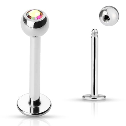 Piercing press fit steen 1.2x8 - multi kleur - LMPiercings