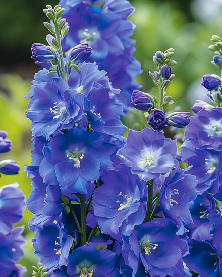 5 sets - Ridderspoor Zaden Dasante Blue Delphinium Belladonna Tweejarig