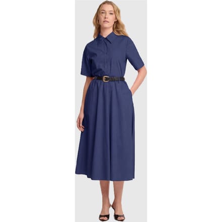 jurk met riem vrouw blauw