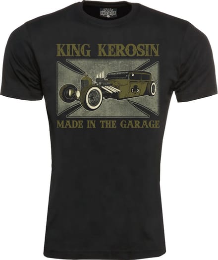 King Kerosin T-shirt Made In The Garage, zwart