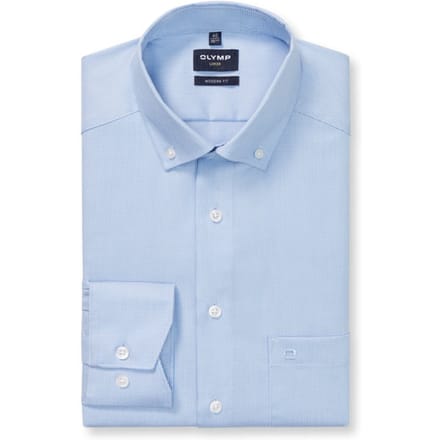 OLYMP Luxor Overhemd, Modern Fit, Button-down, Bleu