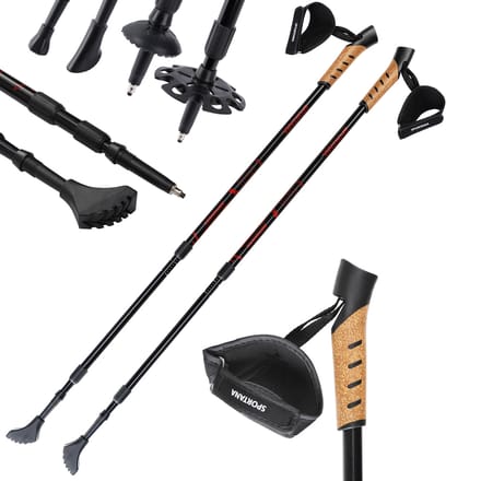 Nordic Walking Stokken Telescopische 1 paar Rood