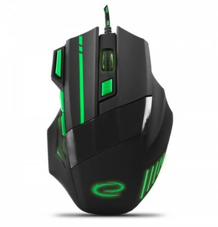 Esperanza MX201 WOLF - Muis - USB - Groen - Muis - Optisch - 7 knoppen - Groen