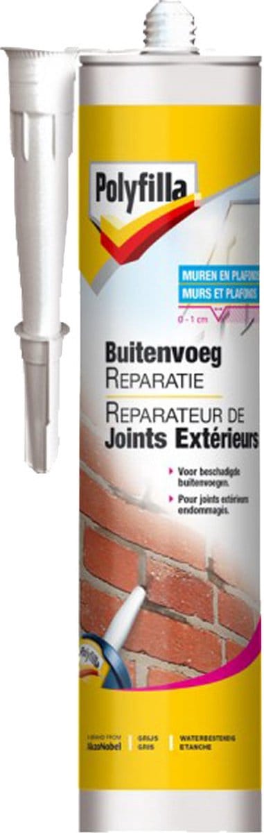 Polyfilla - Buitenvoegreparatie - Grijs - 310 Ml