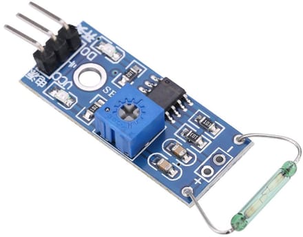 Reed Sensor Module - Magnetische Schakelaar Kit - Elektronica Projecten - Normaal Open Contact - 3.2 x 0.4 cm - Groen