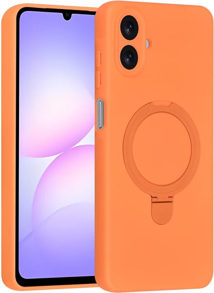 TUNIQ Back cover - Galaxy A07 - Tangerine Orange - Schokabsorberend - Magsafe met ringstand