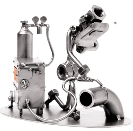 Hinz & Kunst smeedwerkfiguur  lasser moerenbeeldje