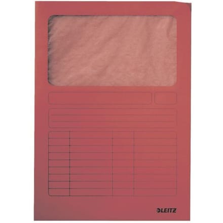 Leitz A4 Venstermap Duurzame Manilla Karton - Rood - 1 Stuk