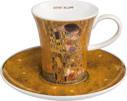 Gustav klimt: De kus - espressokop