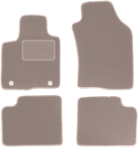 Beige velours matten voor: Lancia Ypsilon III hatchback (2011-)