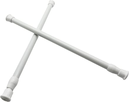 Telescoopstang - Spanstang Verstelbare stang - Ruimte Indelen - Zonder boren - 30-50 cm - Wit