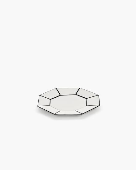 Serax - Annebet Philips - Dessertbord D18.5cm Wit/Zwart Carte Blanche (set van 2)
