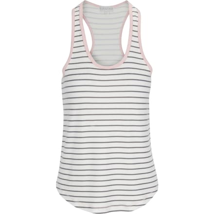 PJ Salvage Dames Gestreepte Racerback Tanktop (Gebroken Wit)
