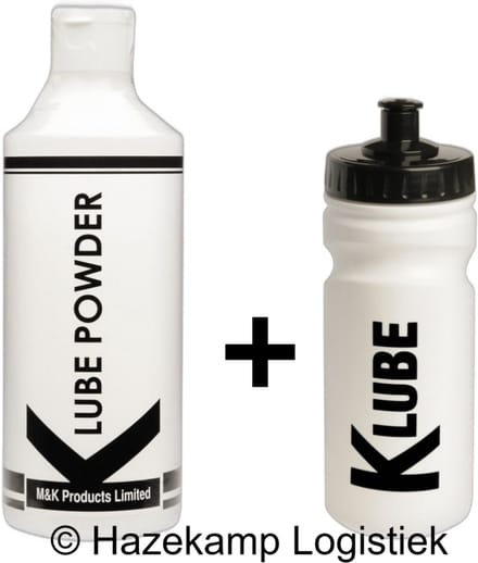 K Lube Poeder voor 20 Liter Glijmiddel met K Lube Shaker (Bidon)