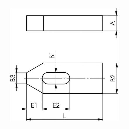 AMF Klemarm DIN 6314 125 mm voor T-sleuf 12 + 14 + 16 mm - 70045