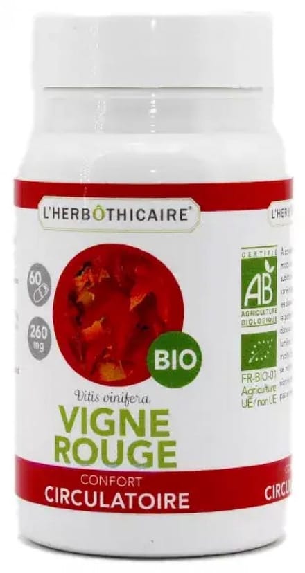 L'Herbôthicaire Biologische Rode Wijngaard 180 Capsules