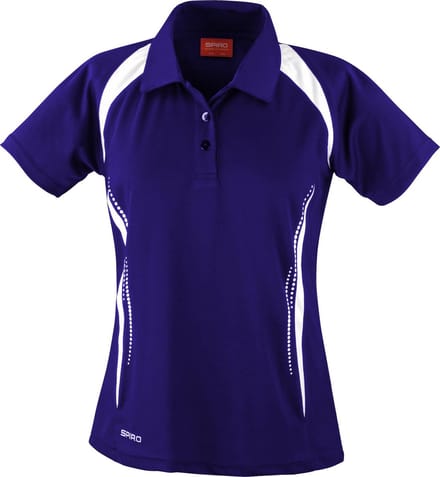 Spiro Dames/dames Sport Team Spirit Performance Polo Shirt (Marine / Wit)