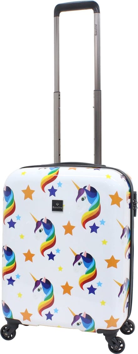 Saxoline Handbagage Harde Koffer / Trolley / Reiskoffer - 55cm (Small) - Unicorn Print - Bedrukt / Small